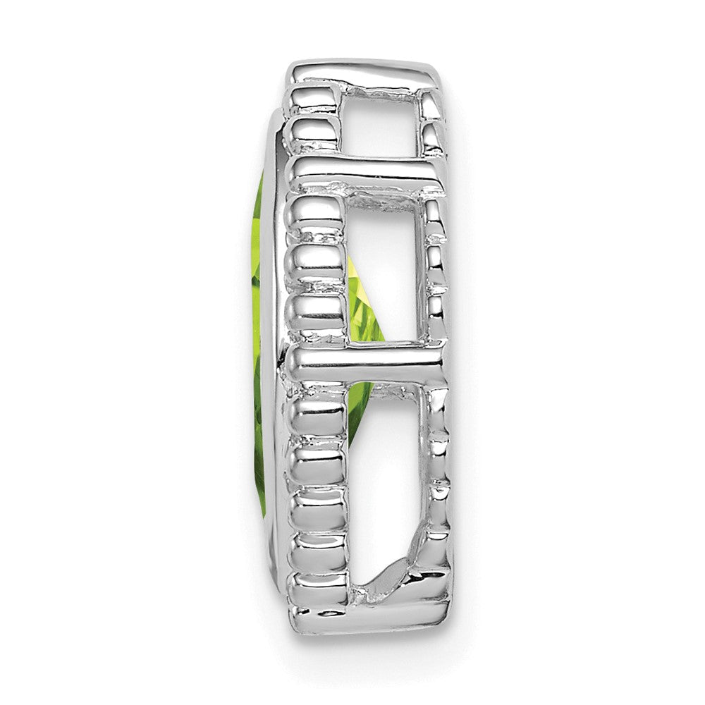 14K Weißgold Marquise Peridot Kette Anhänger
