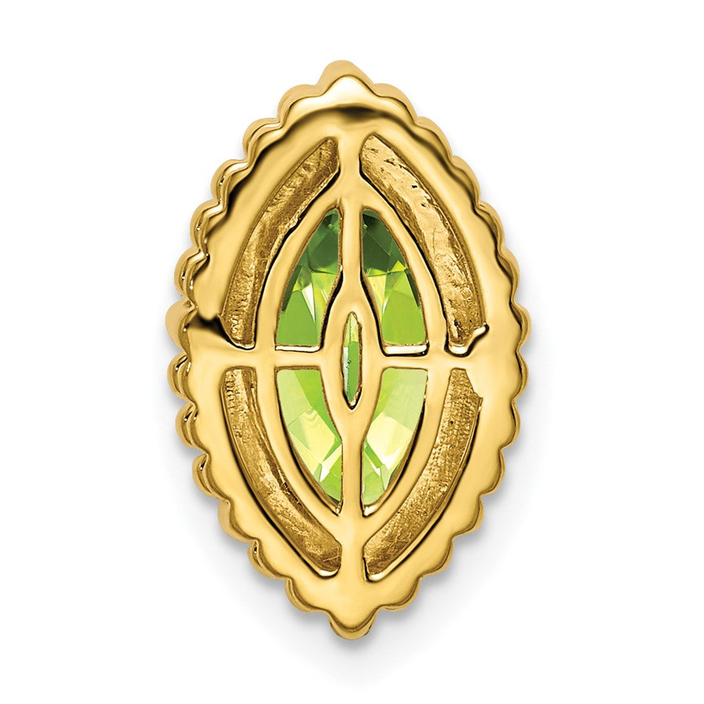 14K Gelbgold Marquise Peridot Kette Anhänger