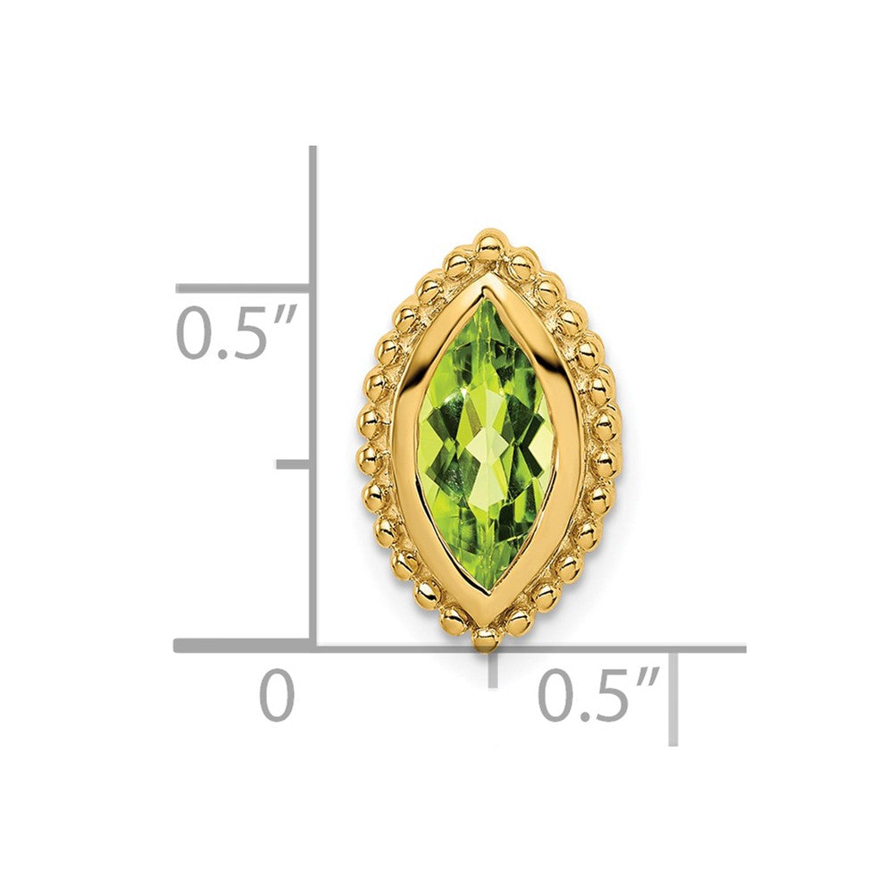 14K Gelbgold Marquise Peridot Kette Anhänger