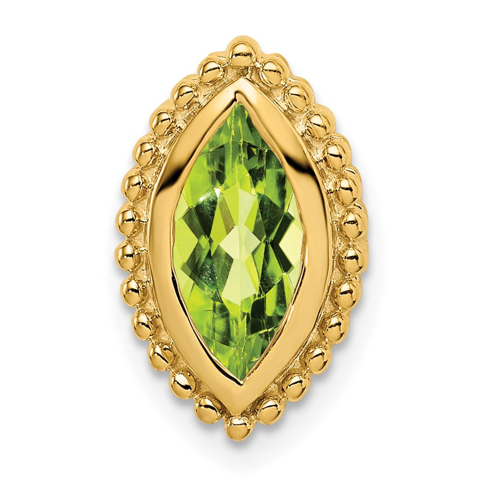 14K Gelbgold Marquise Peridot Kette Anhänger