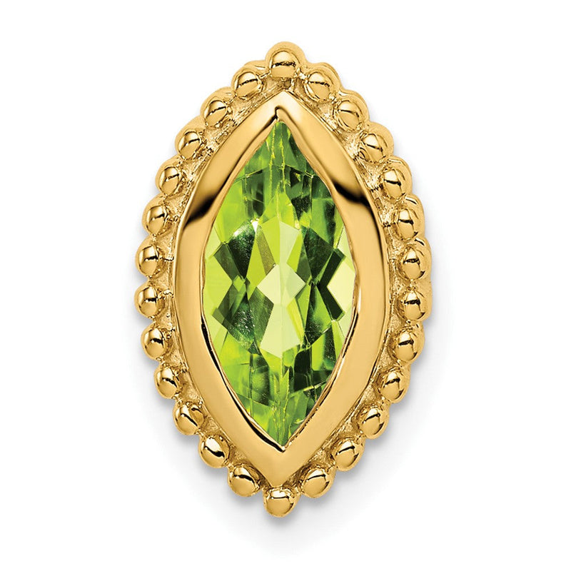 14K Gelbgold Marquise Peridot Kette Anhänger