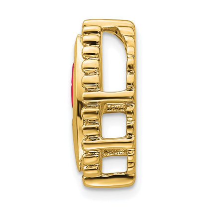 14K Gelbgold Marquise Rubin Kette Anhänger