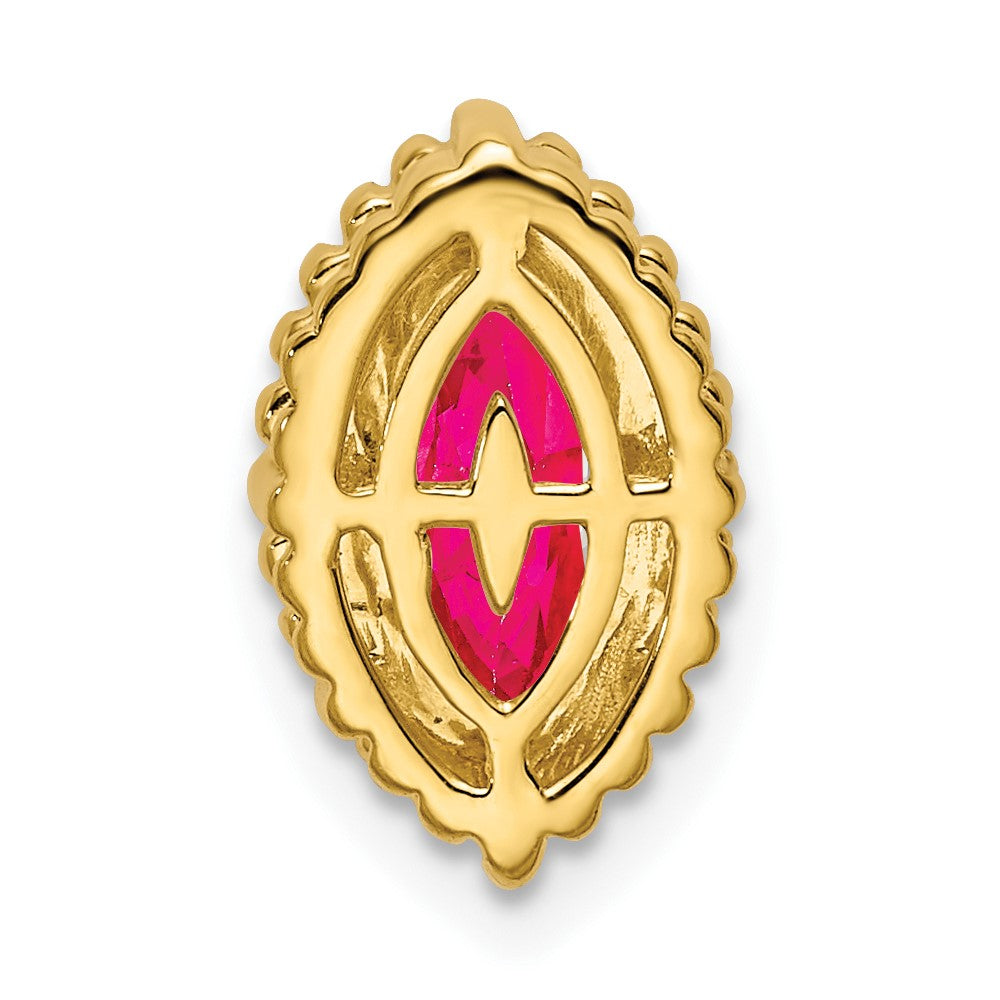 14K Gelbgold Marquise Rubin Kette Anhänger