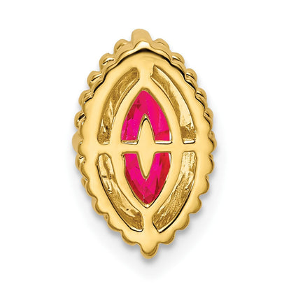 14K Gelbgold Marquise Rubin Kette Anhänger
