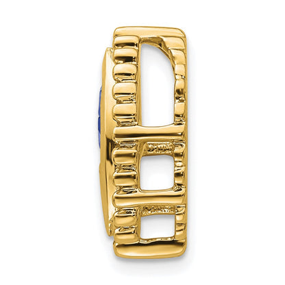 14K Gelbgold Marquise Saphir Kette Anhänger