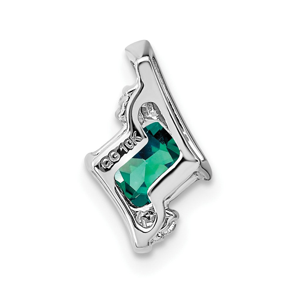Sterling Silber Antiker Kissenschliff Cr. Alexandrit und Echter Diamant Anhänger