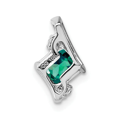 Sterling Silber Antiker Kissenschliff Cr. Alexandrit und Echter Diamant Anhänger