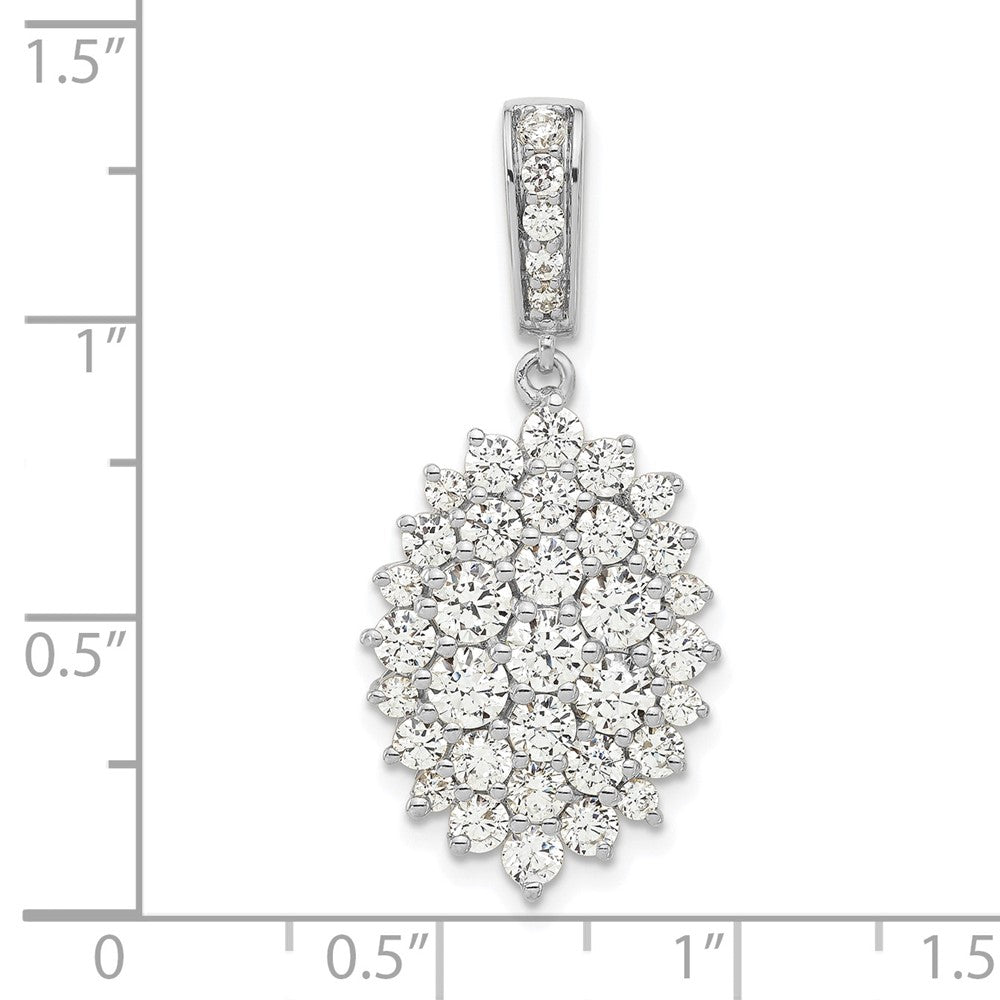 14K Weißgold 14kw Vs/si+ G+ Im Labor Gezüchtet Diamant Anhänger