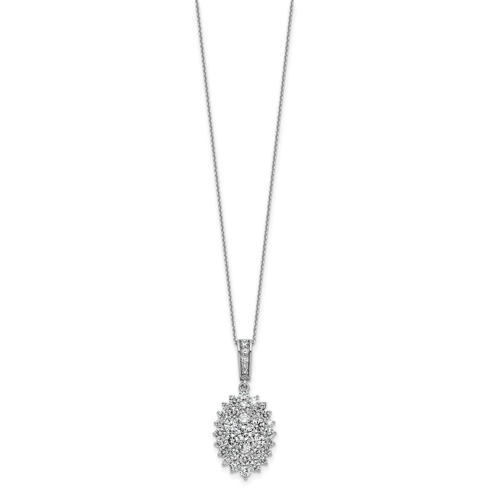 14K Weißgold 2.51ct Vs/si+ G+ Im Labor Gezüchtet Diamant Halskette