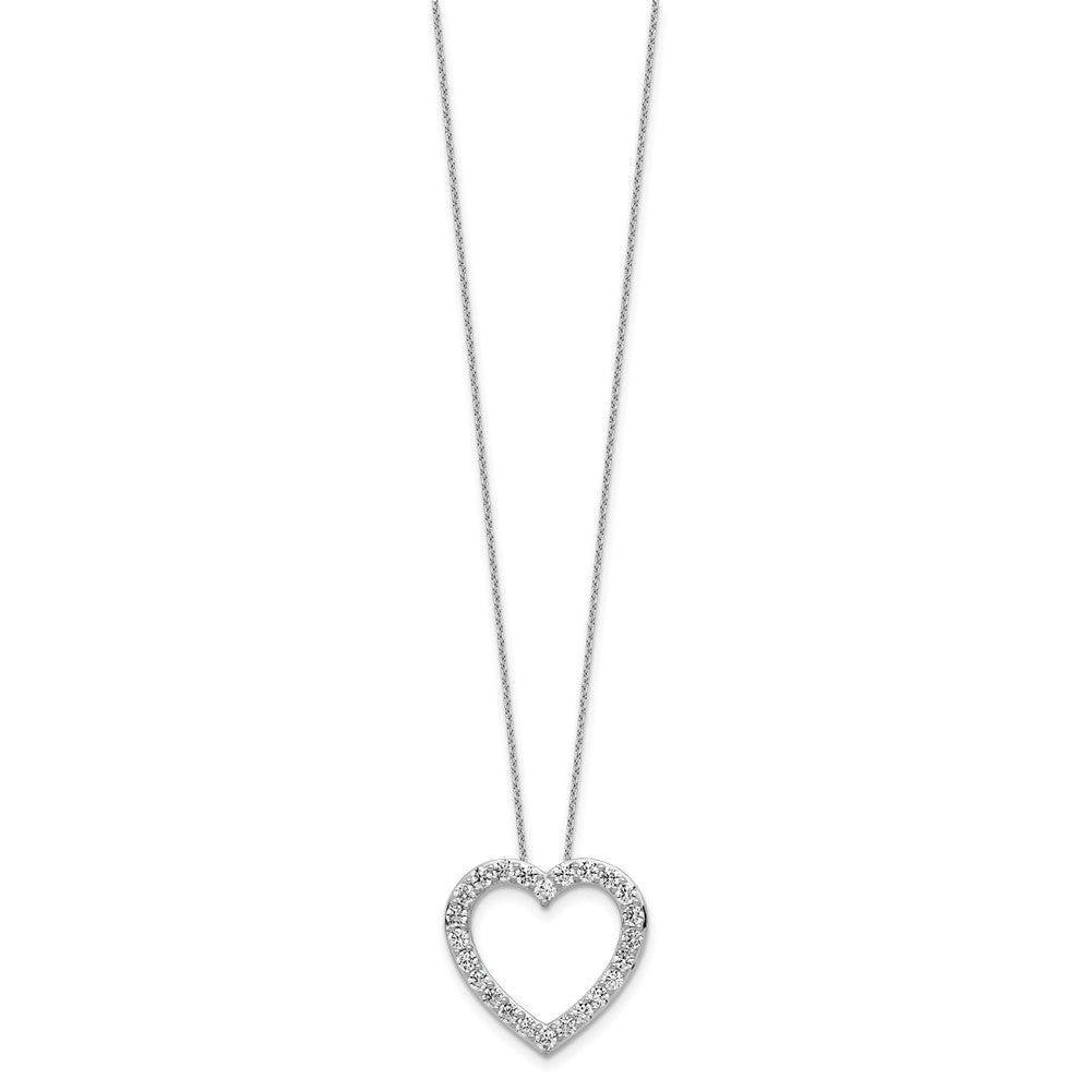 14K Weißgold 1.39ct Vs/si+ G+ Im Labor Gezüchtet Diamant Herz Halskette
