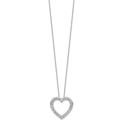 14K Weißgold 1.39ct Vs/si+ G+ Im Labor Gezüchtet Diamant Herz Halskette