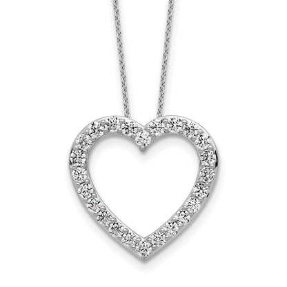 14K Weißgold 1.39ct Vs/si+ G+ Im Labor Gezüchtet Diamant Herz Halskette