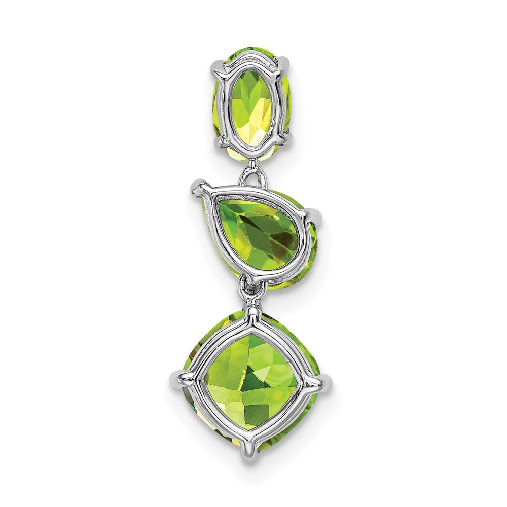 14K Weißgold Peridot Kette Anhänger