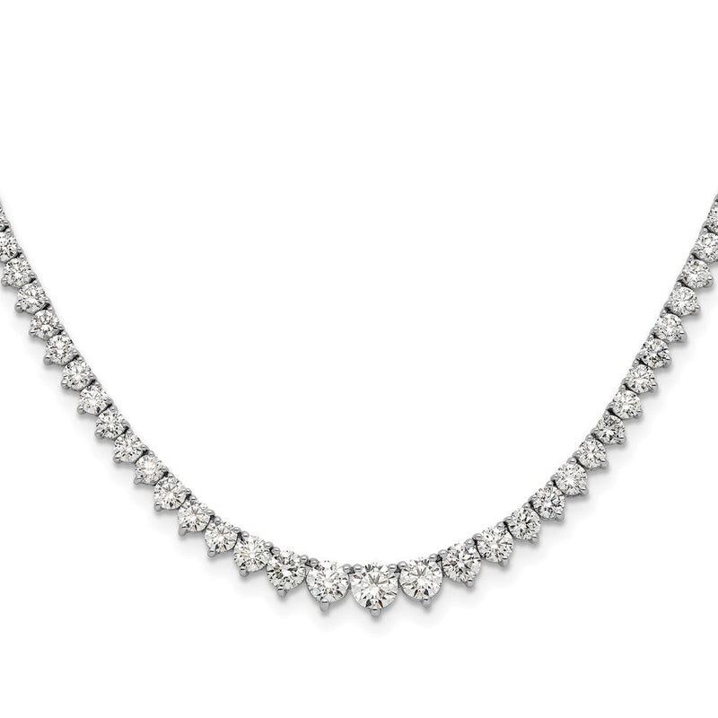 14K Weißgold 6 Ct. Im Labor Gezüchtet Diamant Vs/si+ G+ 18 Zoll Abgestuft Tennis Halskette