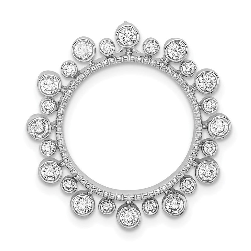 14K Weißgold Im Labor Gezüchtet Diamant Vs/si+ G+ Fantasie Kreis Kette Anhänger