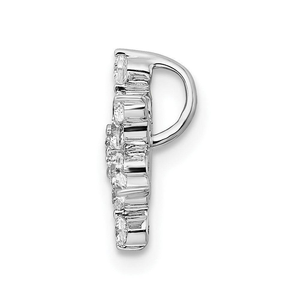 14K Weißgold 0,5 ct. Laborgezüchteter Diamant VS/SI+ G+ Stern-Ketten-Gleitanhänger
