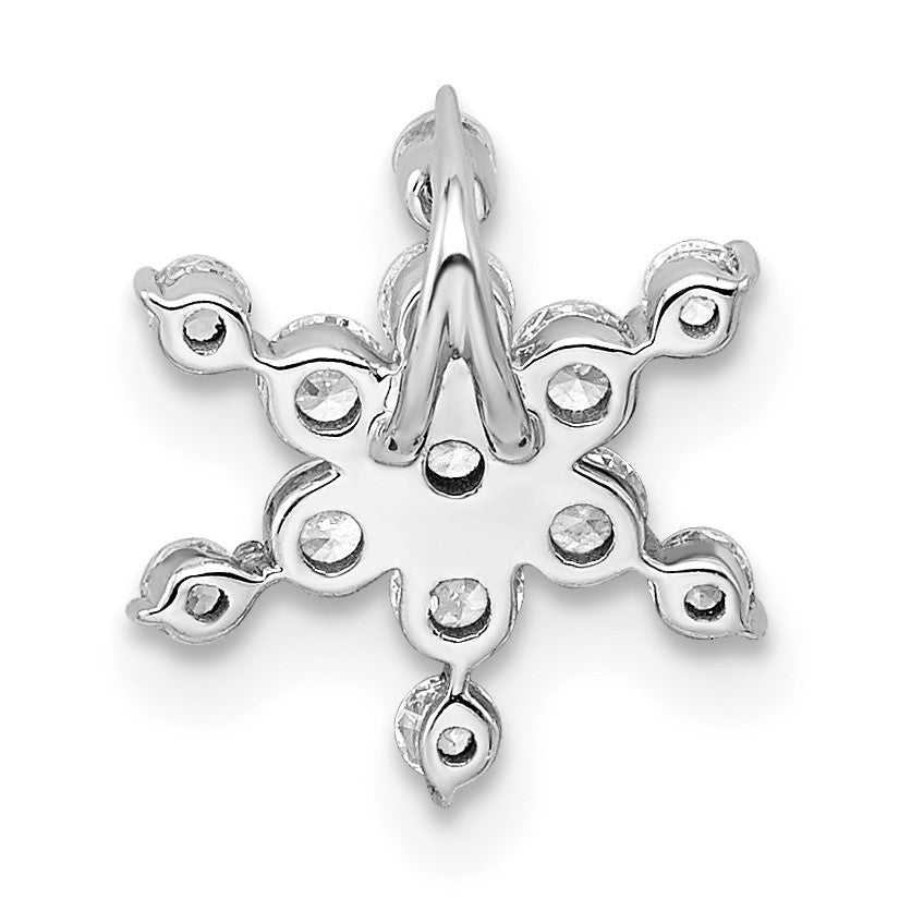 14K Weißgold 0,5 ct. Laborgezüchteter Diamant VS/SI+ G+ Stern-Ketten-Gleitanhänger