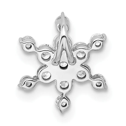 14K Weißgold 0,5 ct. Laborgezüchteter Diamant VS/SI+ G+ Stern-Ketten-Gleitanhänger