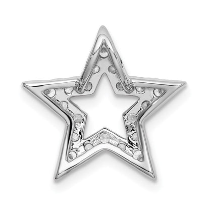 14K Weißgold Laborgezüchteter Diamant VS/SI+ G+ Stern-Anhänger