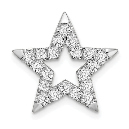 14K Weißgold Laborgezüchteter Diamant VS/SI+ G+ Stern-Anhänger