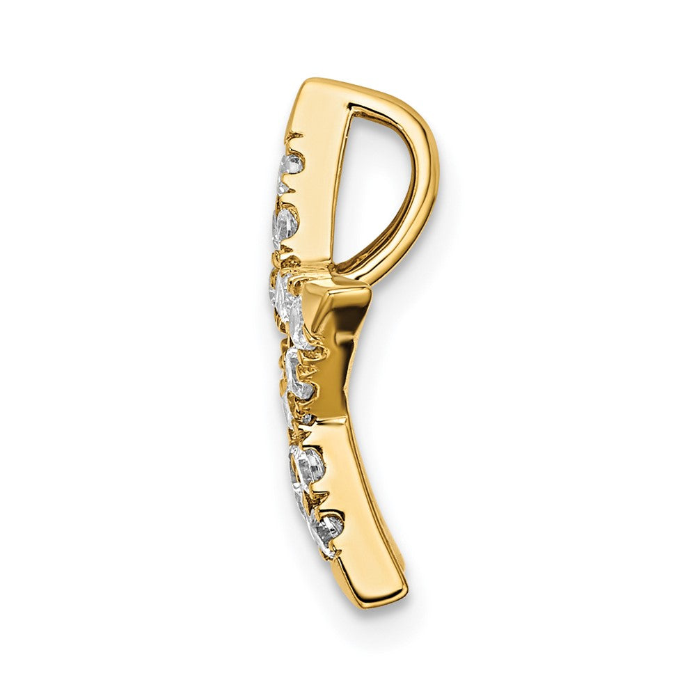 14K Gelbgold Laborgezüchteter Diamant VS/SI FGH Stern-Anhänger