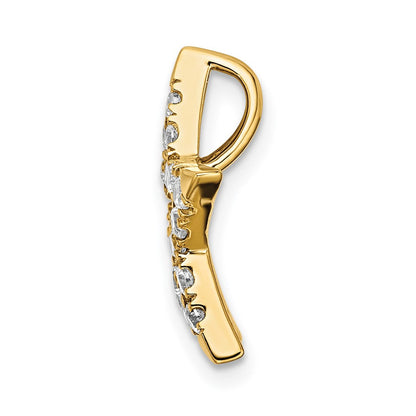 14K Gelbgold Laborgezüchteter Diamant VS/SI FGH Stern-Anhänger
