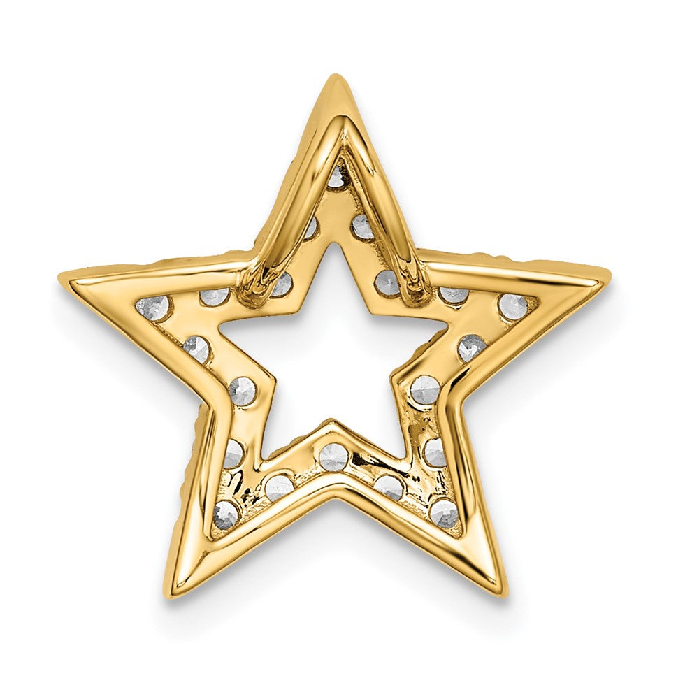 14K Gelbgold Laborgezüchteter Diamant VS/SI FGH Stern-Anhänger