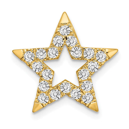 14K Gelbgold Laborgezüchteter Diamant VS/SI FGH Stern-Anhänger