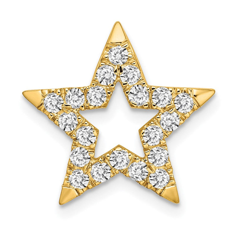 14K Gelbgold Laborgezüchteter Diamant VS/SI FGH Stern-Anhänger