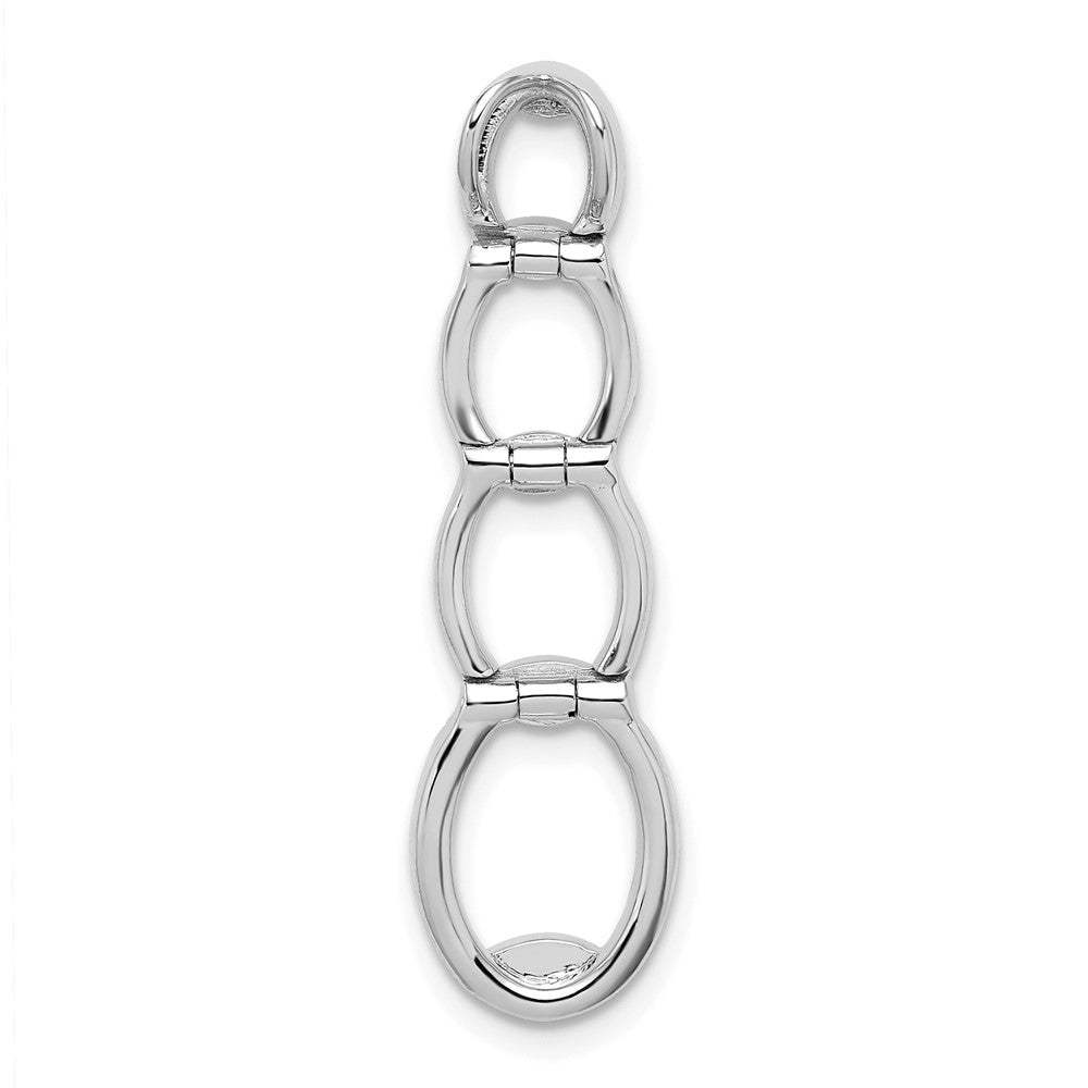 14K Weißgold Labordiamant VS/SI+ G+ Oval-Tropfen-Anhänger