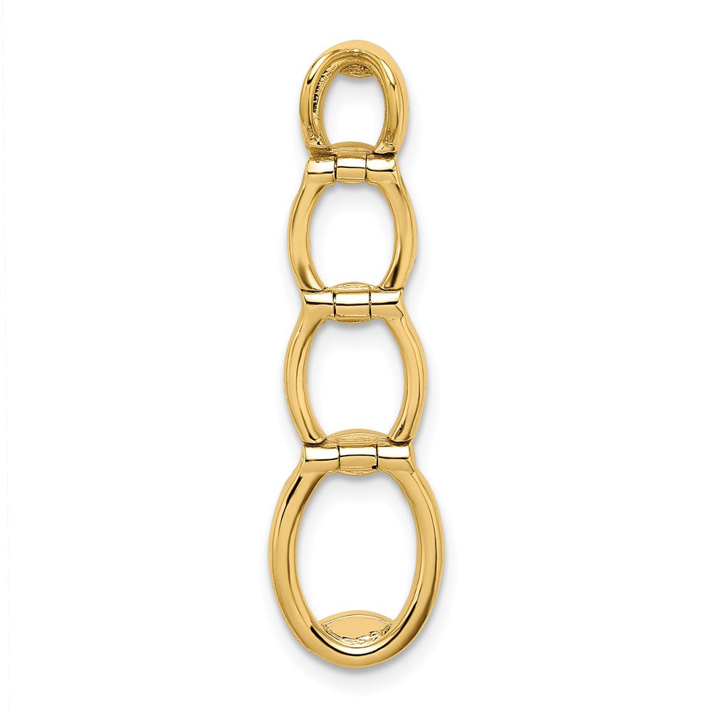 14K Gelbgold Laborgezüchteter Diamant VS/SI FGH Ovaler Tropfenanhänger