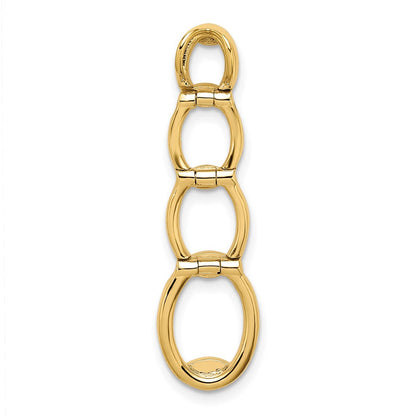 14K Gelbgold Laborgezüchteter Diamant VS/SI FGH Ovaler Tropfenanhänger