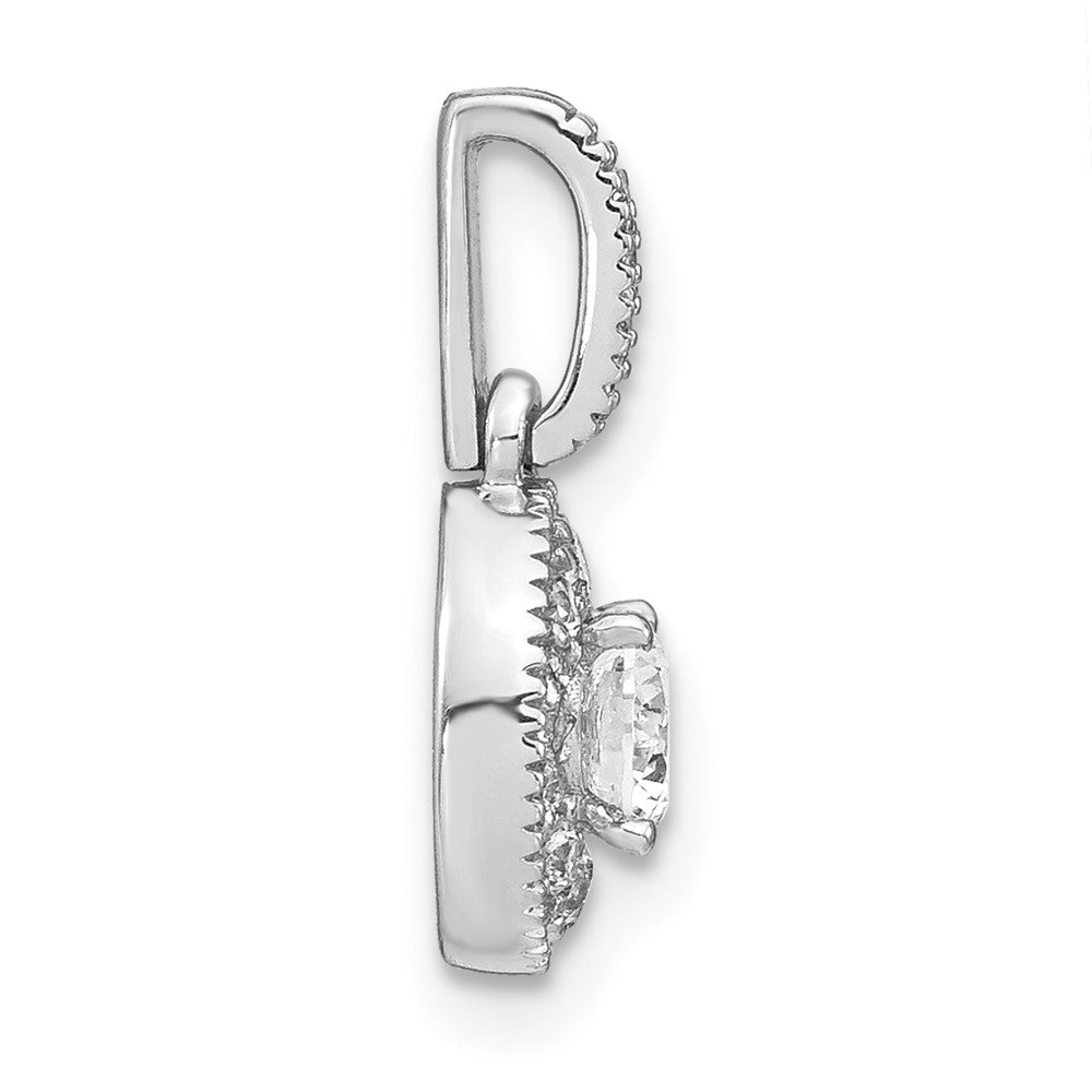 14K Weißgold Anhänger im Vintage-Stil mit 0,5 ct. im Labor gezüchtetem Diamant, oval, VS/S FGH