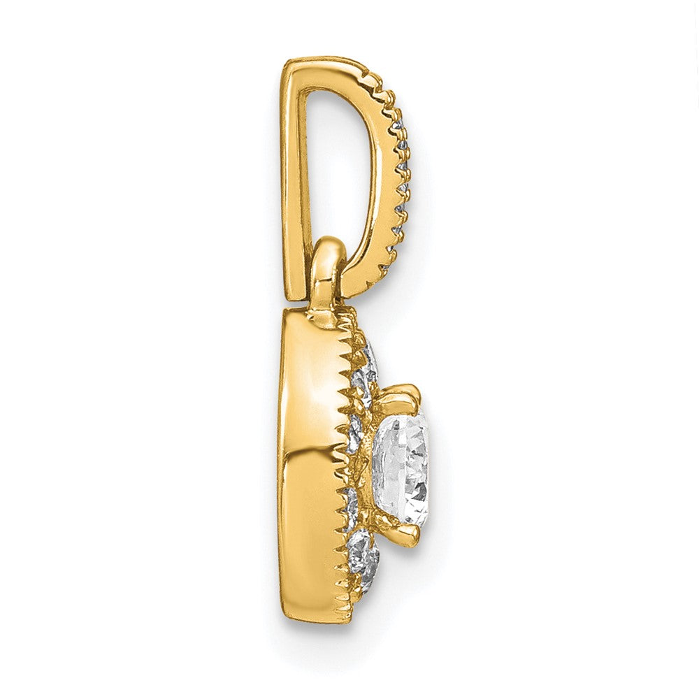 14K Gelbgold 0,5 ct. Laborgezüchteter Diamant VS/S IFGH Ovaler Vintage-Anhänger