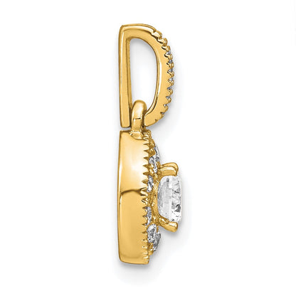 14K Gelbgold 0,5 ct. Laborgezüchteter Diamant VS/S IFGH Ovaler Vintage-Anhänger