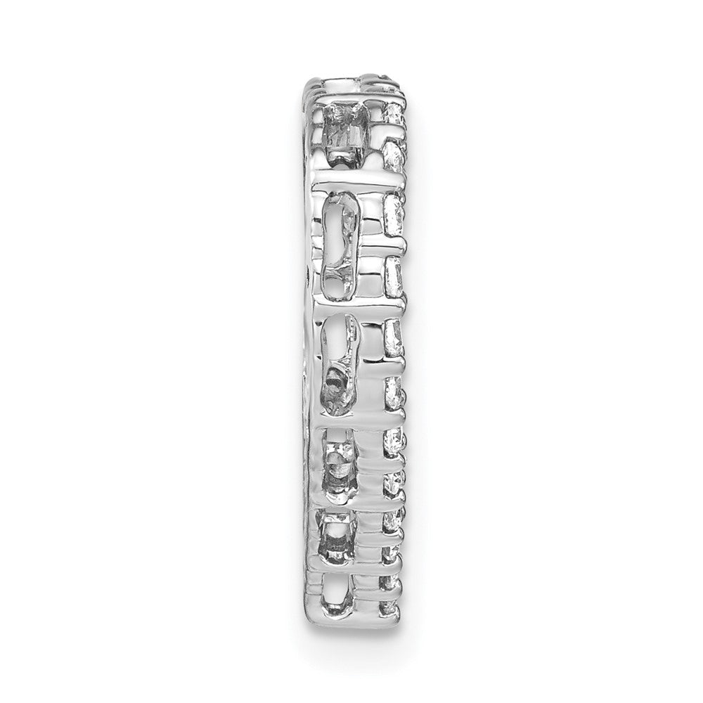 14K Weißgold 0,5 ct. Laborgezüchteter Diamant VS/SI+ G+ Herz-Ketten-Gleitanhänger