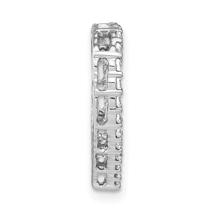 14K Weißgold 0,5 ct. Laborgezüchteter Diamant VS/SI+ G+ Herz-Ketten-Gleitanhänger