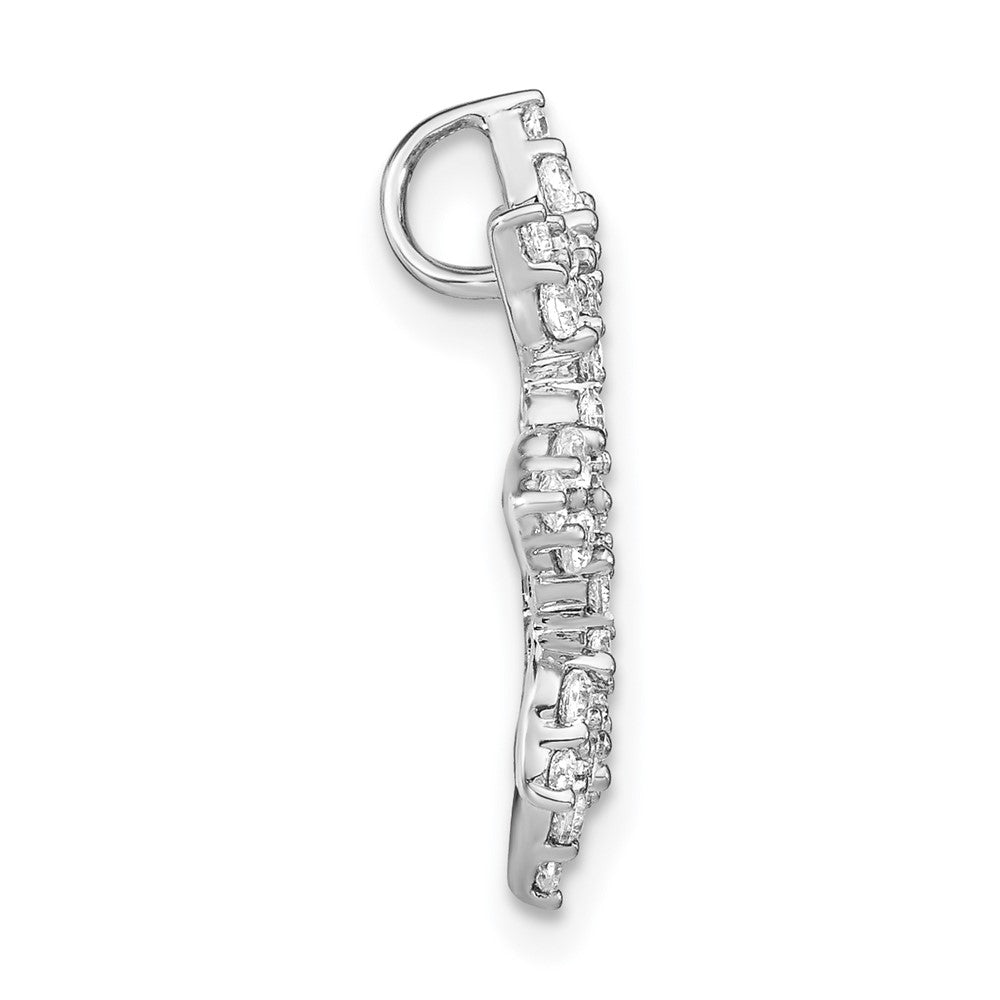14K Weißgold 0,75 ct. Laborgezüchteter Diamant VS/SI+ G+ Modischer Kreis-Ketten-Gleitanhänger