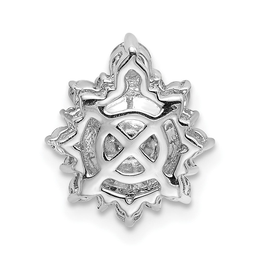 14K Weißgold 1/3 Karat Im Labor Gezüchtet Diamant Vs/si+ G+ und 7.00 Mm Süßwasser Zuchtperle Kette Anhänger