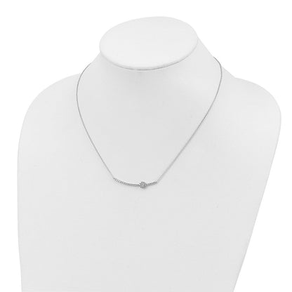 14K Weißgold 1/2 Ct. Im Labor Gezüchtet Diamant Vs/si+ G+ 18 Zoll Fantasie Stab Halskette