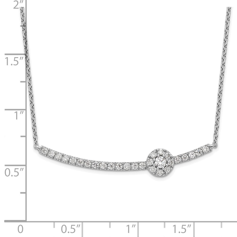 14K Weißgold 1/2 Ct. Im Labor Gezüchtet Diamant Vs/si+ G+ 18 Zoll Fantasie Stab Halskette