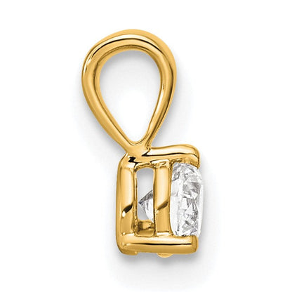 14K Gelbgold Dreikrallen-Solitär-Anhänger mit 0,25 ct. Labordiamant VS/SI+ G+