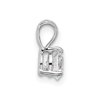 14K Weißgold Anhänger mit 1 ct. im Labor gezüchtetem Diamant VS/SI+ G+, Solitär mit Dreikrappenfassung