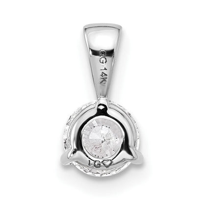 14K Weißgold 0,75 ct. Laborgezüchteter Diamant VS/SI+ G+ Solitär-Anhänger mit Dreikrappenfassung
