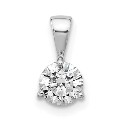 14K Weißgold 0,33 ct. Labordiamant VS/SI+ G+ Dreikrappen-Solitär-Anhänger