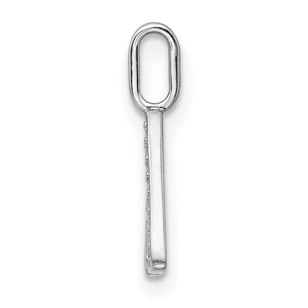 14K Weißgold Diamant-Buchstaben-Anhänger „A" (echter Diamant)