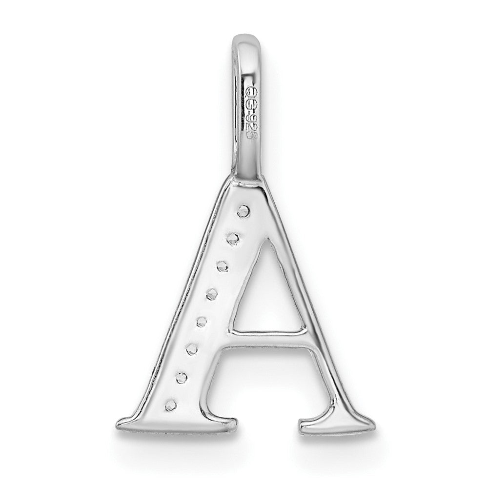 14K Weißgold Diamant-Buchstaben-Anhänger „A" (echter Diamant)