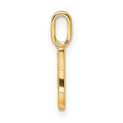 10K Gelbgold 10K Diamant Buchstabe C Initiale Anhänger