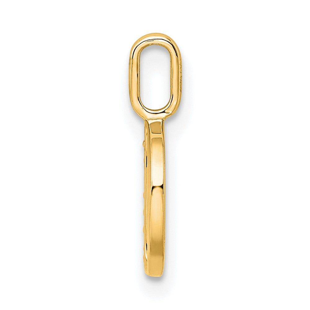 10K Gelbgold 10K Diamant Buchstabe D Initiale Anhänger