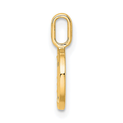 10K Gelbgold 10K Diamant Buchstabe D Initiale Anhänger